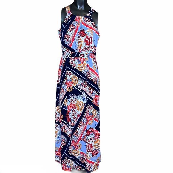 Enfocus Studio Dresses & Skirts - Enfocus Studio Floral Maxi Dress Women's Size 10 Halter Style Neckline Vacation